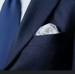 White Linen Pocket Square