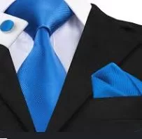 Blue Solid-colored Pocket Square