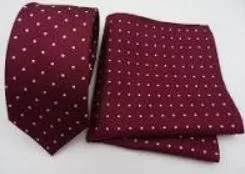 Burgundy Polkadot Pocket Square